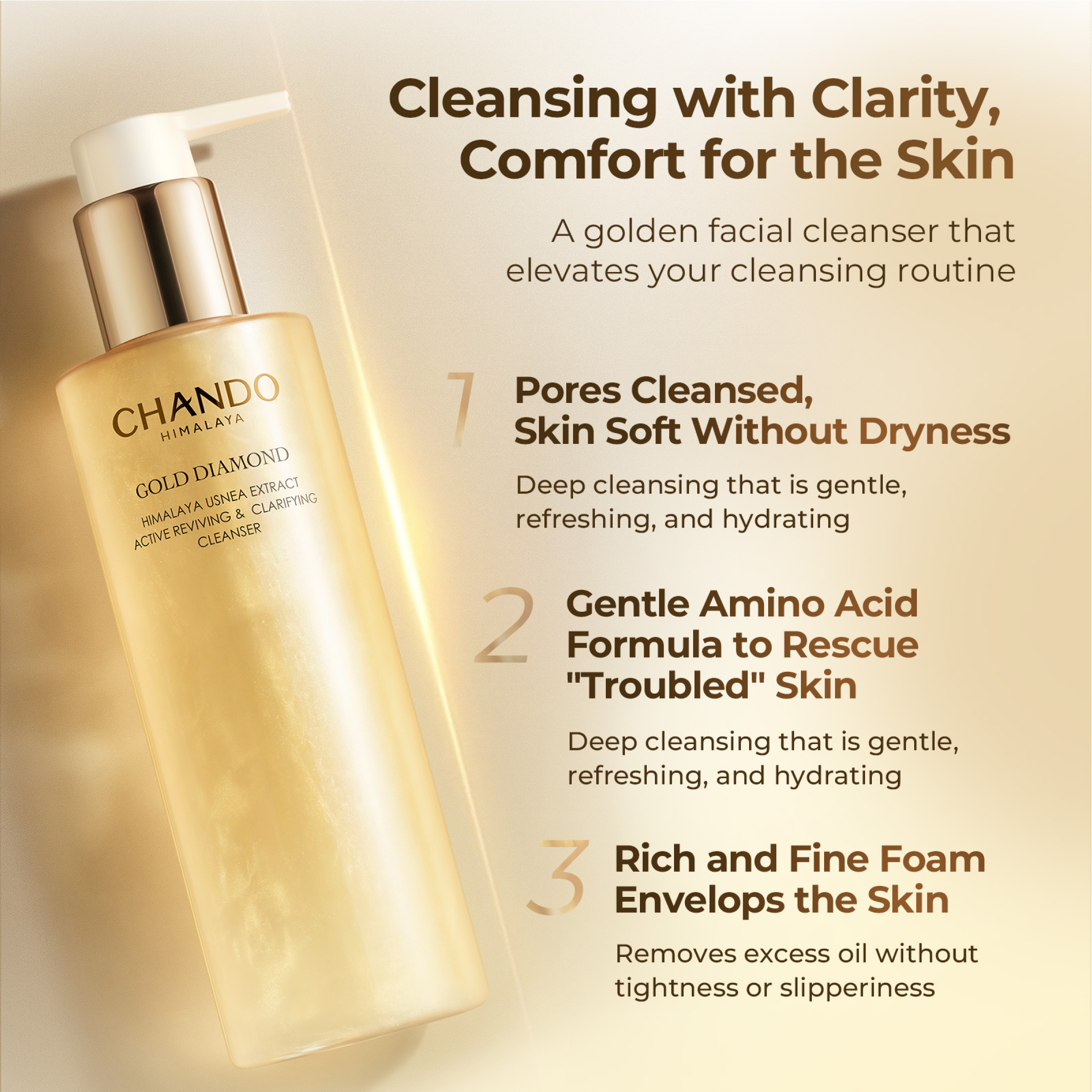 CHANDO Himalaya Gold Diamond Active Reviving & Clarifying Cleanser