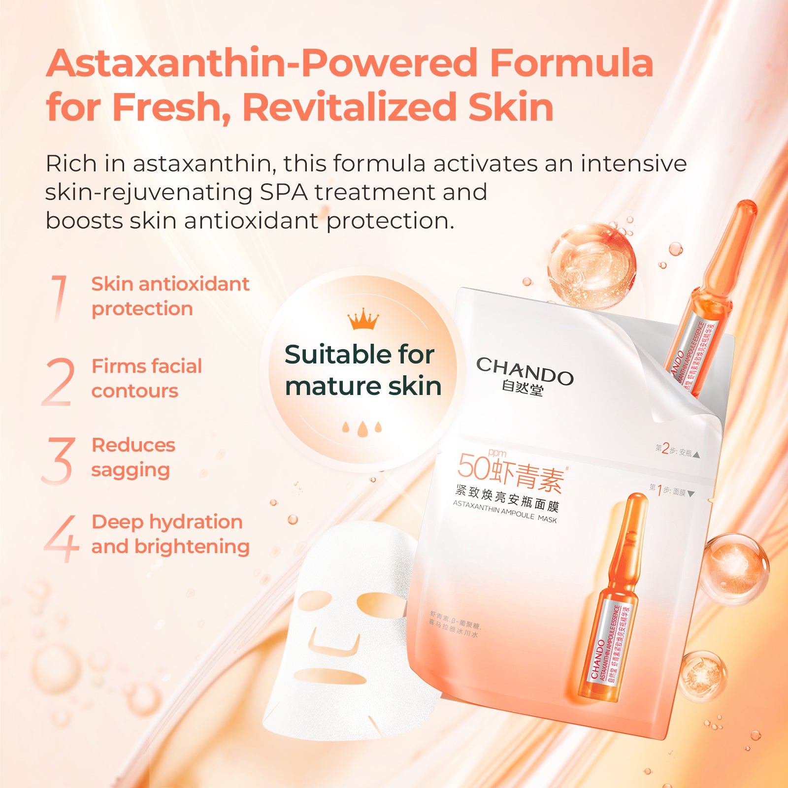 CHANDO Himalaya 2-Step Astaxanthin Firming Ampoule Mask