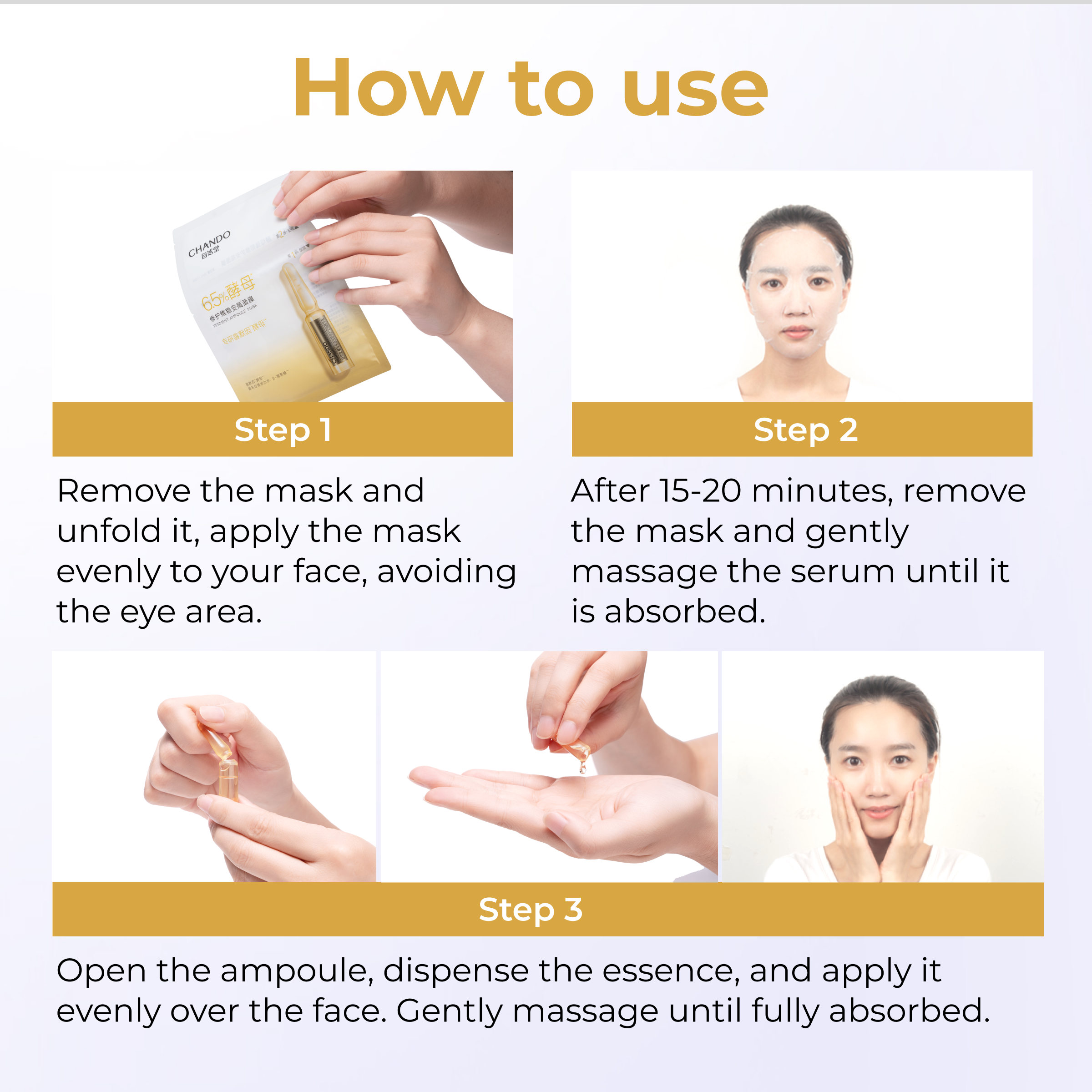 CHANDO Himalaya 2-Steps Ferment Repairing Ampoule Mask